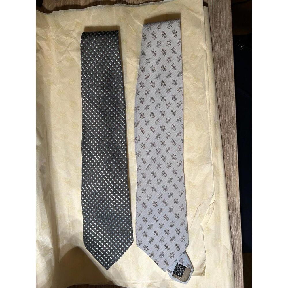 2 x Armani Collezioni Men's Silk Neckties - Made in Italy - Free Shipping